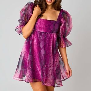 Buddy Love pink Puffy dress. NEW!